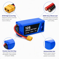 Paket Baterai Li-ion 12S 30Ah 10C, 350Wh/kg Baterai Densitas Energi Tinggi yang Dapat Diisi Ulang untuk Peralatan Kerja Udara Industri