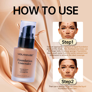 Fond de teint couvrant VIOLAHOUSE, couleur brun foncé, léger, longue tenue, fini mat, <span class=keywords><strong>correcteur</strong></span> liquide pour le visage - Product Image 6