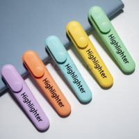 Chine Oem personnalisé pas cher surligneur marqueur rectangulaire bas quantité minimale de commande Macaron couleurs pastel surligneur stylo ensemble