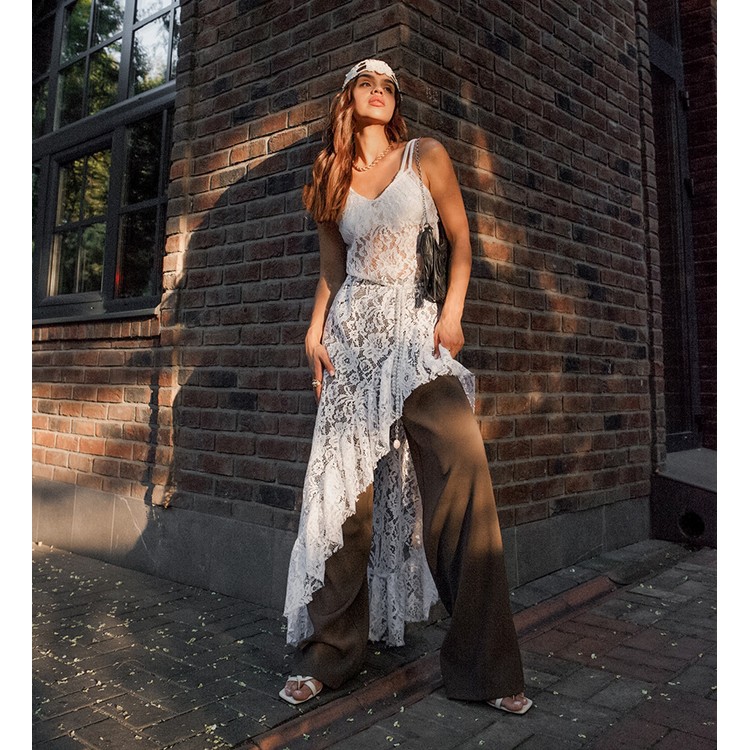 chinese dress ladies Women's Eyelet Lace Maxi Dress Short Sleeve V Neck Smocked High Waist  Tiered Long Dress Elegant Summer Boho Sundress at Amazon Women's Clothing  store