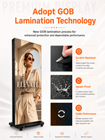 Afficheur LED pliable P1.53 P2 à trois volets, facile à ranger, transport pratique en intérieur, écran LED pliable pour la publicité