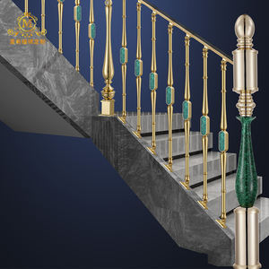 درابزين نحاسي حديث قابل للتعديل للسلالم مع تركيب مخصص - Product Image 1