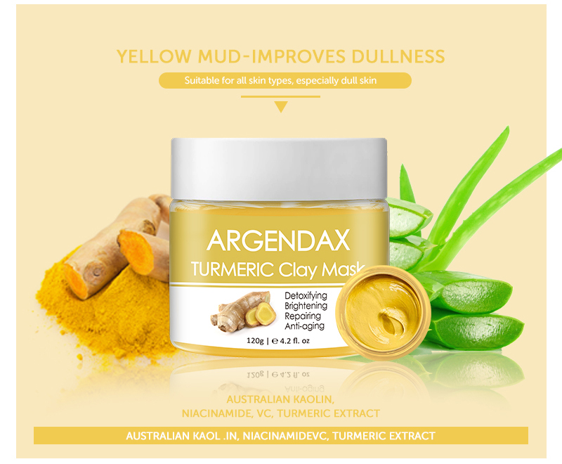 Masque d'argile au curcuma