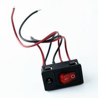 Connecteur CC 2-en-1 5,5x2,5/2,1 mm avec interrupteur LED 12V et prise d'alimentation CC LN-06