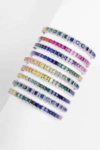 Anster precio de fábrica moda princesa forma <span class=keywords><strong>Mian</strong></span> piedra 8.45ct S925 joyería zafiro tenis pulsera para mujer forma personalizada - Product Image 6