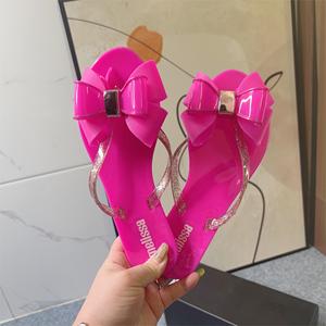 <span class=keywords><strong>รองเท้า</strong></span><span class=keywords><strong>ผู้หญิง</strong></span> <span class=keywords><strong>Melissa</strong></span> คุณภาพสูงประดับโบว์รองเท้าแตะ - Product Image 2