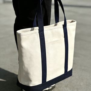 Sac fourre-tout en toile de coton moyen avec logo personnalisé et poignées en corde pour la promotion des courses au supermarché et à l'épicerie - Product Image 2