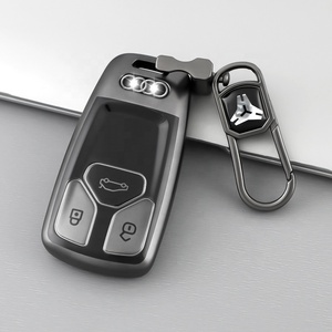 Protector de Llaves de Coche <span class=keywords><strong>Gris</strong></span> Titanio Especial para Audi <span class=keywords><strong>A1</strong></span> A3 A4 Allroad A5 A6 Q3 Q5 Q7 R8 RS RS7 S3 S4 S7 SQ5 TT Funda para Llaves de Coche - Product Image 2