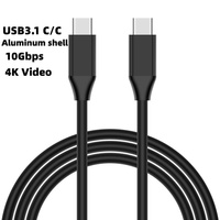 Cable USB 3.1 Tipo C a C DFX con todas las funciones, 60W 3A, carga rápida, video 4K 60Hz para Laptop Hub