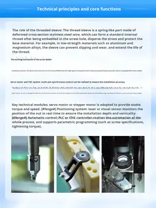 모터 구동 나사 잠금 220V <span class=keywords><strong>2</strong></span>.2kW 1 년 보증 듀얼 스테이션 완전 자동 비주얼 스레드 삽입 기계 - Product Image 4