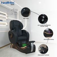 Fauteuil de pédicure de luxe avec système de massage électrique et drainage automatique sans tuyauterie pour salon et spa