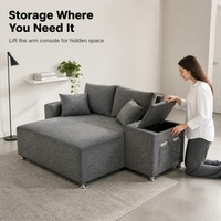 Maßgefertigtes Modulares L-förmiges Schlafsofa-Set mit Schwammfüllung Modernes Umweltfreundliches Design für Wohnzimmer