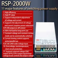 MZMW RSP 2000W 12 Volt 24V 36V- 220v Led Laboratoire Smps Transformateur CC CV Convertisseur Ac à Dc Alimentation à découpage réglable