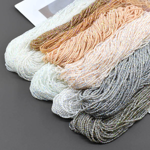 75 couleurs en stock, fil de coton de 2 mm, <span class=keywords><strong>perles</strong></span> en verre de cristal pour bracelet DIY, collier, accessoires de vêtements en gros, <span class=keywords><strong>perles</strong></span> hydro - Product Image 3