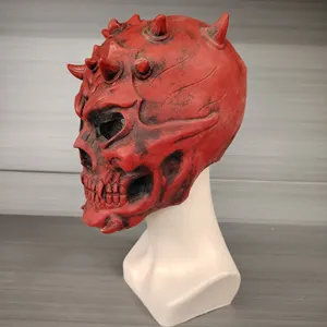 Skull Warrior <span class=keywords><strong>Death</strong></span> Demon Máscara de látex Cosplay de Halloween y máscara de fiesta de casa embrujada transfronteriza para fanáticos del terror - Product Image 6
