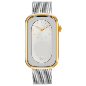 Reloj de Cuarzo de Acero Inoxidable Plateado con Esfera Ovalada y Diseño de Dibujos Animados - Product Image 2