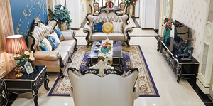 Divano Angolare Personalizzato 2026 Nuovo Stile Europeo in Legno Massello di Quercia, <span class=keywords><strong>Arredamento</strong></span> di Lusso per Soggiorno 125x92x130cm - Product Image 6