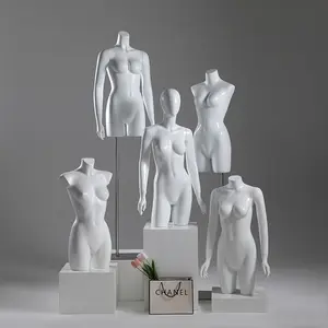 Kainice Boutique ABS cộng với kích thước mannequin với đầu hiển thị cong nữ lớn hip mannequin đứng chân máy