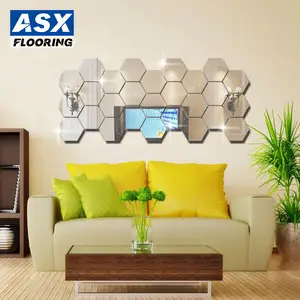 새로운 디자인 현대 Diy 3D 벽 거울 장식 스티커 아크릴 거울 장식 벽 스티커 접착제