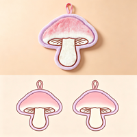 Serviette de toilette en peluche en forme de champignon en tissu doux, personnalisable et économique