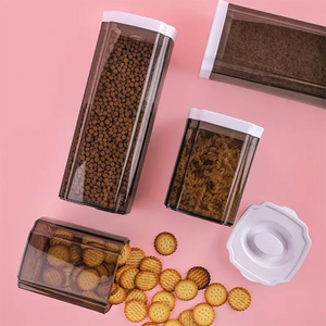 Recipientes Transparentes Marrones <span class=keywords><strong>a</strong></span> Prueba <span class=keywords><strong>de</strong></span> Agua para Almacenamiento en el Refrigerador, Recipientes para Almacenamiento <span class=keywords><strong>de</strong></span> Arroz y Granos - Product Image 2