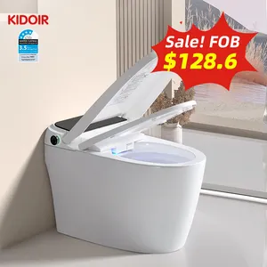 Kidoir Intelligent Porcelain Wc Floor Mounted Water Closet Toilet Bowl Bathroom Automatic Ceramic 1 Piece Siphon Smart Toilet