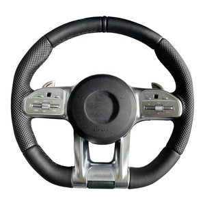 Costura de la cubierta del volante de gamuza Compatible con <span class=keywords><strong>Mercedes</strong></span> <span class=keywords><strong>Benz</strong></span> Is 550 SL <span class=keywords><strong>Clase</strong></span> C 300 GLK <span class=keywords><strong>350</strong></span> SE Alcantara Leather Sport - Product Image 3
