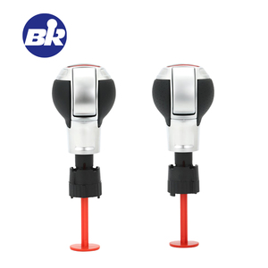 Accesorios para Audi, Pomo de Palanca de Cambios de Cuero con Orificio, Marco Rojo, Logotipo S, con Cubierta Antipolvo para Audi A6 C7 VW <span class=keywords><strong>Golf</strong></span> 6 MK6 MK7 <span class=keywords><strong>R</strong></span> GTI - Product Image 1