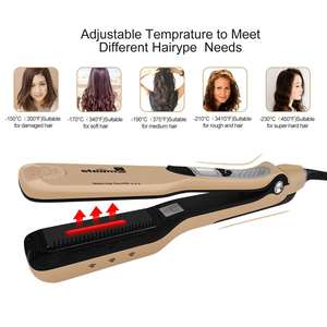 <span class=keywords><strong>Plancha</strong></span> profesional plana de <span class=keywords><strong>vapor</strong></span> para pelo para mujer, <span class=keywords><strong>plancha</strong></span> de cerámica para pelo, Control de temperatura, máquina de salón - Product Image 5