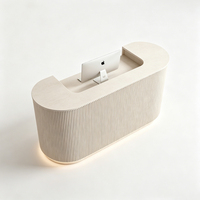 Nouvelle meilleure vente Bureau de réception personnalisé Comptoir de salon de beauté Petite table de réception Bureau de réception circulaire pour salon de manucure