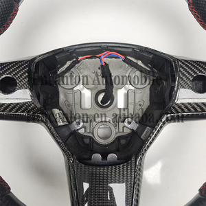 Wholesale New Trends Perforated Leather Carbon Fiber for Tesla Model 3 Mode Y <b>Car</b> <b>Steering</b> <b>Wheel</b> - Product Image 5