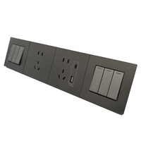 Interrupteurs et prises hôteliers étanches GREENTECH à écran tactile 4 voies/3 voies en PC, avec une intensité de 10A et des options bipolaires