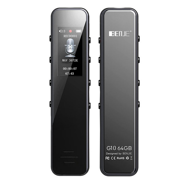 Call Recording Function Mini Digital Voice Recorder for iPhone WMV/WAV Formats for 64GB Memory 220mAh Battery Model C7+