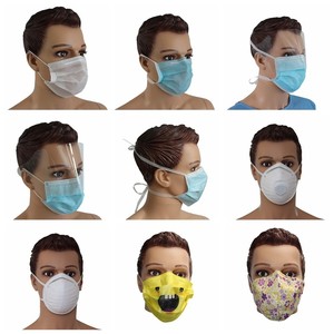 Benutzer definierte Einweg-Vlies-Earloop-3-lagige Gesichts maske mit Masken druck - Product Image 3