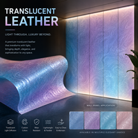 Feuille de cuir synthétique en silicone translucide de qualité supérieure, matériau diffuseur de lumière pour panneaux muraux, meubles, décorations de plafond de voiture