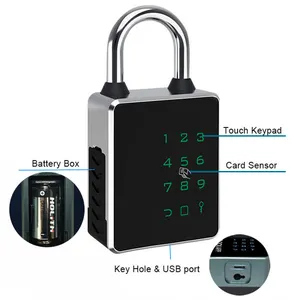 Anti-Theft Waterproof Touch Number Combination Digital Keypad Pad lock RFID Card NFC Bluetooth Smart Padlock