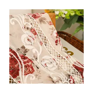 Swiss Voile Laser Lace Fabrics Textiles 2024 New Design Evening Dress Flower luxury Embroidery Wedding Custom