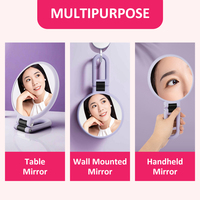 Stock d'entrepôt à l'étranger Petite table Miroir mural Mini miroir de poche de voyage portable Miroir compact pliable avec poignée