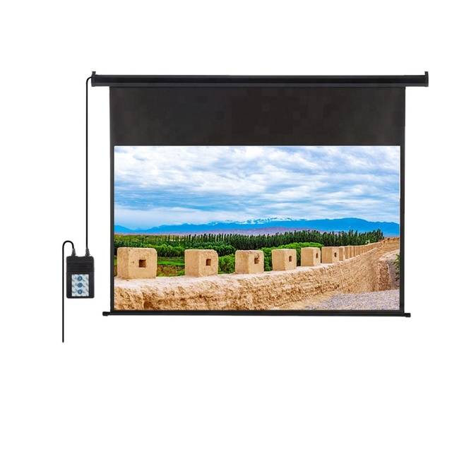 Black Diamond 8 Material Motorized 150 Inch Alr Screen for 4k UST Projector