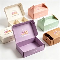 Boîte d'emballage alimentaire écologique en gros pour snacks, donuts, chocolats et biscuits