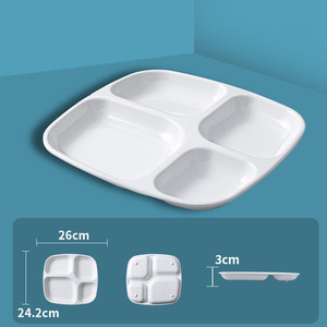 Plato <span class=keywords><strong>de</strong></span> Comida Rápida <span class=keywords><strong>de</strong></span> Imitación <span class=keywords><strong>de</strong></span> Porcelana, Plato <span class=keywords><strong>de</strong></span> Plástico Blanco <span class=keywords><strong>de</strong></span> Cuatro Compartimentos, Plato <span class=keywords><strong>de</strong></span> Arroz <span class=keywords><strong>de</strong></span> Milamina, Vajilla para Comedor Escolar, Venta al por Mayor - Product Image 6