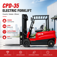 Chariot élévateur électrique durable de 3,5 tonnes, homologué CE ISO, chariot élévateur à énergie nouvelle avec accessoires à vendre