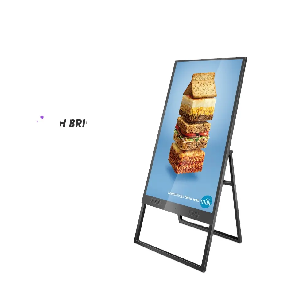 2021 yenİ 49 "zemin standı ekran Kiosk reklam ekranı medya oynatıcı Totem LCD dijital tabela