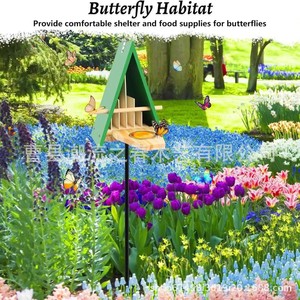 New cross-border solid wood outdoor birdhouse <b>bird</b> feeder <b>stand</b>, adjustable multi-functional <b>bird</b> feeder for patios and - Product Image 2