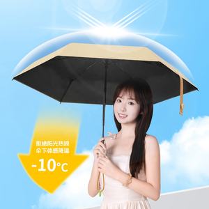 Новый Дизайн Компактный Пятикратный Зонт Портативный прочный стальной каркас водостойкий UPF 50 + солнцезащитный карман мини-зонт - Product Image 5