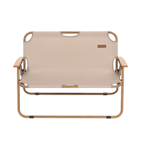 Chaise de camping double Kermit, robuste, pliable, pour deux personnes, portable, pour le parc, le camping, le pique-nique, la plage, meubles de loisirs