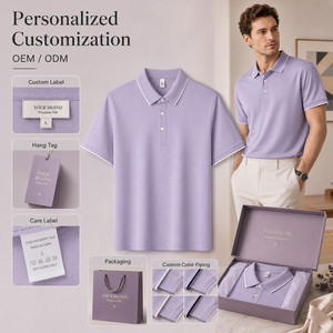 Polyester/coton de luxe 210 g/m² pour chemise, logo personnalisé, haut de gamme, doux, respirant, séchage rapide, premium, ODM, vente en gros pour hommes - Product Image 5