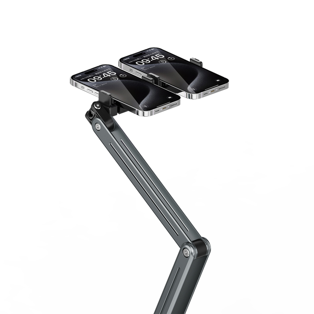 2024 New Hidden Base Lazy Mobile Phone Holder 360 Rotating Flexible Foldable Arm Bedside Desktop Floor Universal Tablet PC Stand