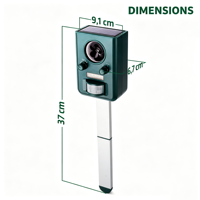 Répulsif à ultrasons IP65 Coyote, solaire, PIR, pour jardin, cour, ferme, chèvre, lapin, chat, chien, renard, oiseau