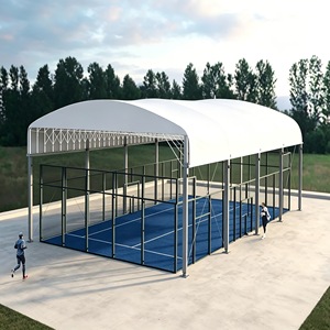 Motorized Retractable Canopy Tents for Padel Courts Outdoor Waterproof Telescopic Awning Tents with <strong>Track</strong> TR-001 - Product Image 1
